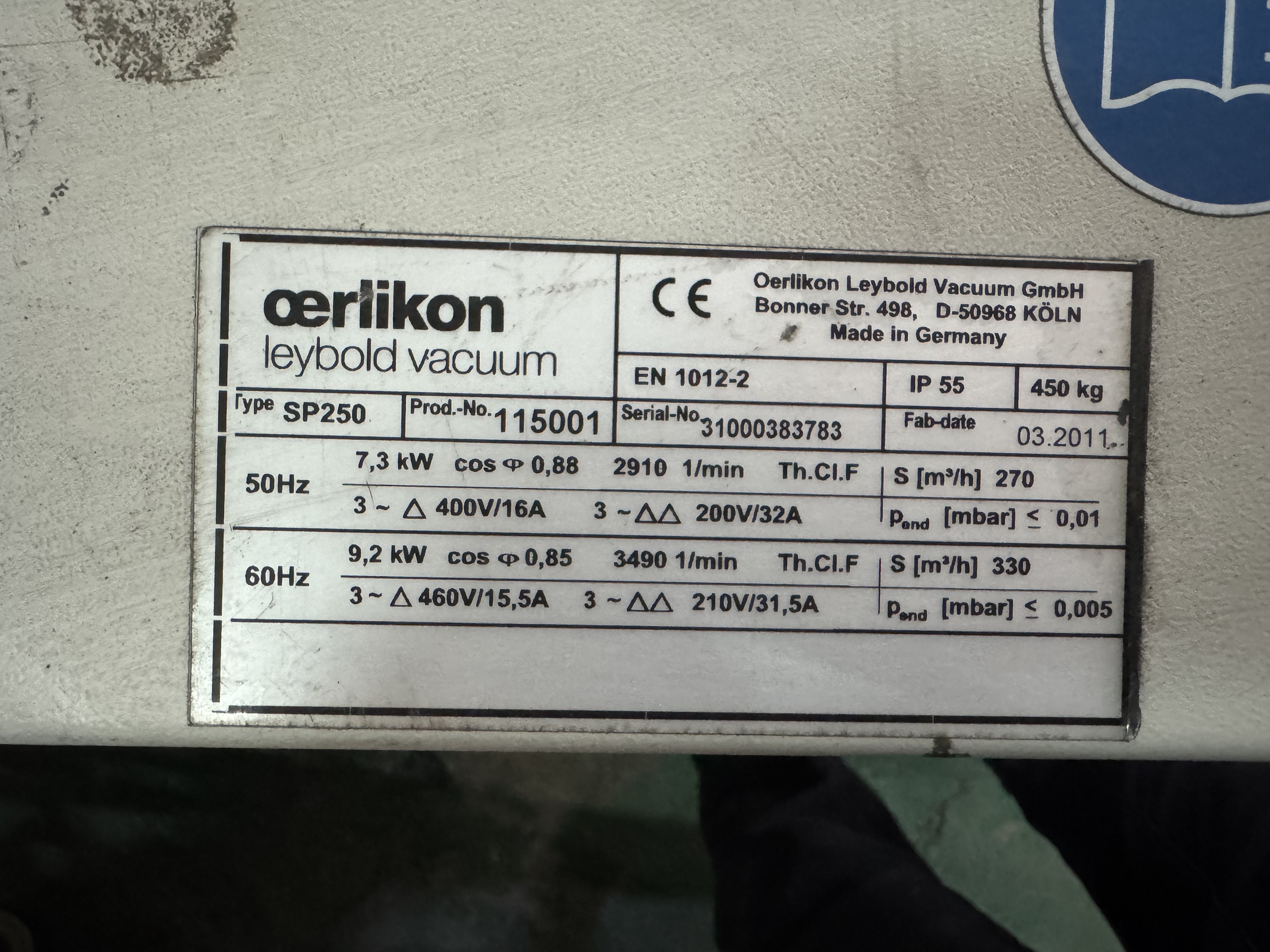 Leybold SCREWLINE SP 250